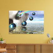 Vrouwen in Surreal Space Canvas Afdruk (Insitu (Woonkamer))