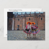 Vrouwen in traditionele kleding, Cusco, Peru Briefkaart (Voorkant / Achterkant)