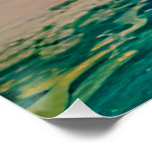 Vrouwen in Turquoise Blauw op een Nachtstrand Perfect Poster (Hoek)