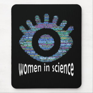 Vrouwen in Wetenschap Meisjes Eye Woord Fill Desig Muismat