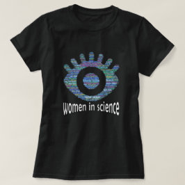 Vrouwen in Wetenschap Meisjes Eye Woord Fill Desig T-shirt