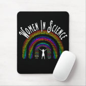 Vrouwen in Wetenschap Regenboog Word Fill Design Muismat (Met muis)