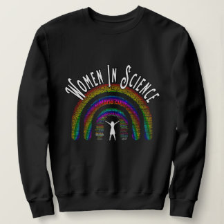 Vrouwen in Wetenschap Regenboog Word Fill Design Trui