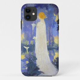 Vrouwen in wit met Calla-leugens iPhone 15 Case