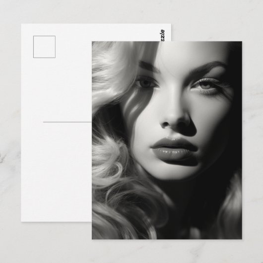 Vrouwen in zwart-wit briefkaart (Voorkant / Achterkant)