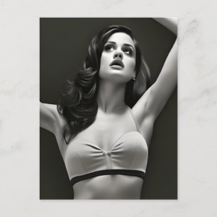 Vrouwen in zwart-wit briefkaart