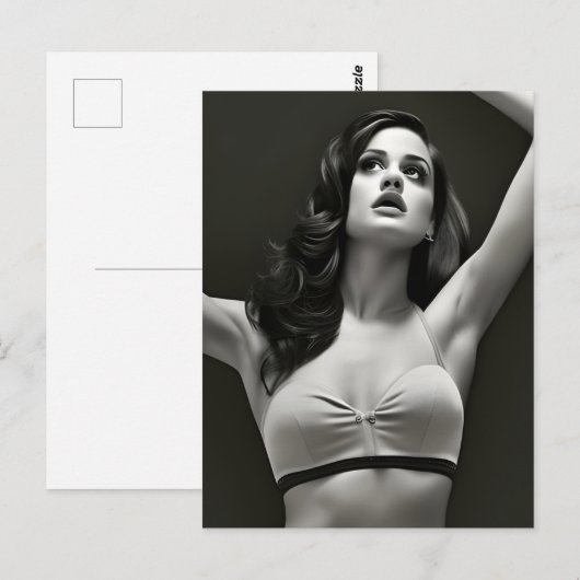 Vrouwen in zwart-wit briefkaart (Voorkant / Achterkant)