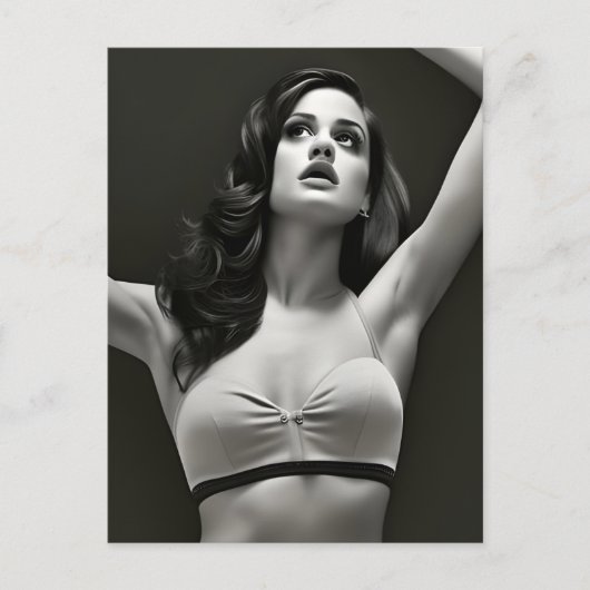 Vrouwen in zwart-wit briefkaart (Voorkant)