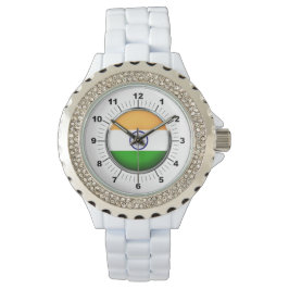 Vrouwen India Vlag Strass Horloge