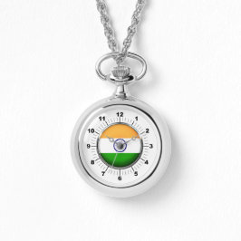 Vrouwen India Vlag Wraparound Zilveren horloge