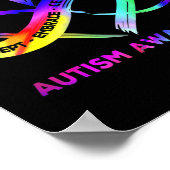 Vrouwen Infinity Hart Autisme Bewustzijn Accepteer Poster (Hoek)