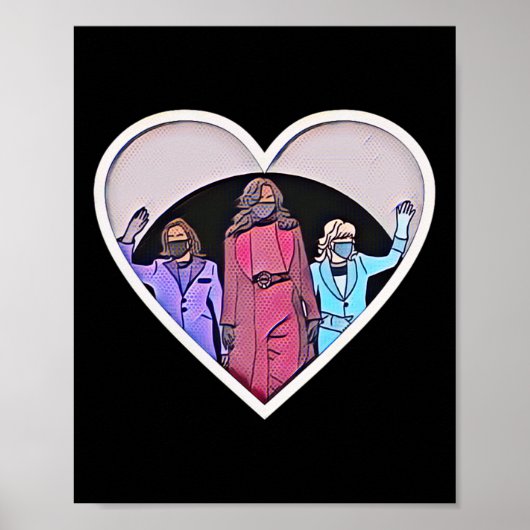 Vrouwen Inhuldiging Kamala Harris Obama Biden Poster (Voorkant)