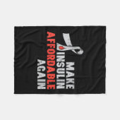 Vrouwen Insulinetherapie Diabetes Awareness Blood  Fleece Deken (Voorkant (Horizontaal))