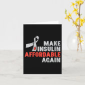 Vrouwen Insulinetherapie Diabetes Awareness Blood  Kaart (Gele Bloem)