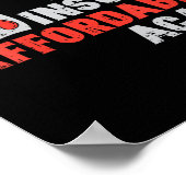 Vrouwen Insulinetherapie Diabetes Awareness Blood  Poster (Hoek)