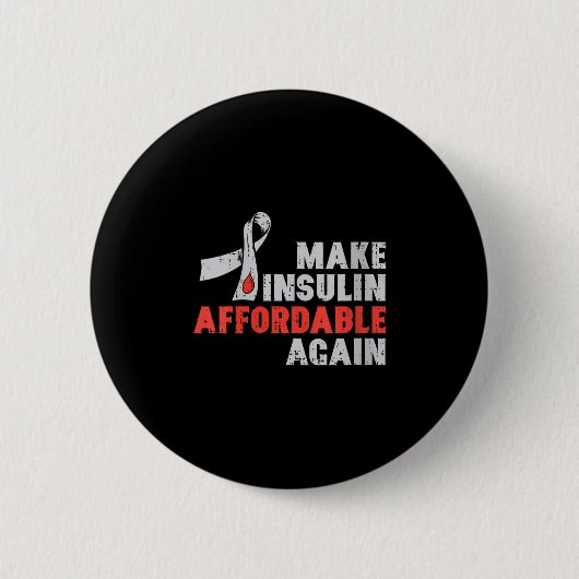Vrouwen Insulinetherapie Diabetes Awareness Blood  Ronde Button 5,7 Cm (Voorkant)