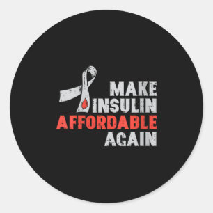 Vrouwen Insulinetherapie Diabetes Awareness Blood Ronde Sticker