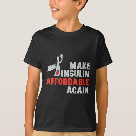 Vrouwen Insulinetherapie Diabetes Awareness Blood  T-shirt (Voorkant)