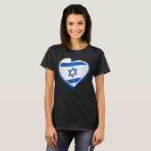 VROUWEN, Israël Vlag Hart T-shirt (Voorkant volledig)