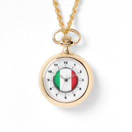 Vrouwen Italië Vlag Wraparound Gold Watch Horloge