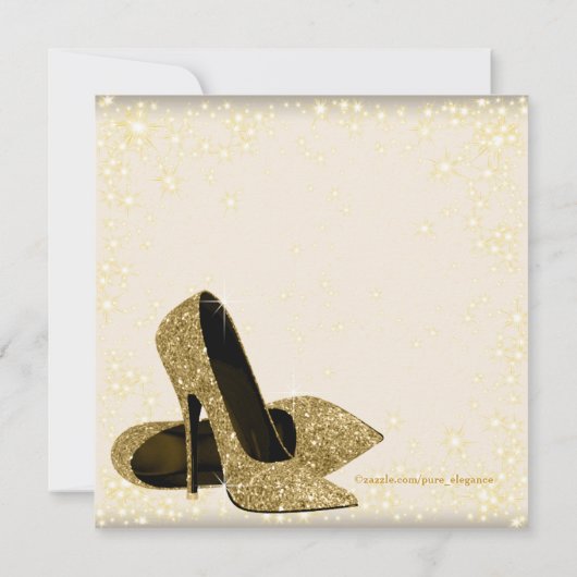 Vrouwen Ivoor en Goud Verjaardagsfeest Kaart (Achterkant)