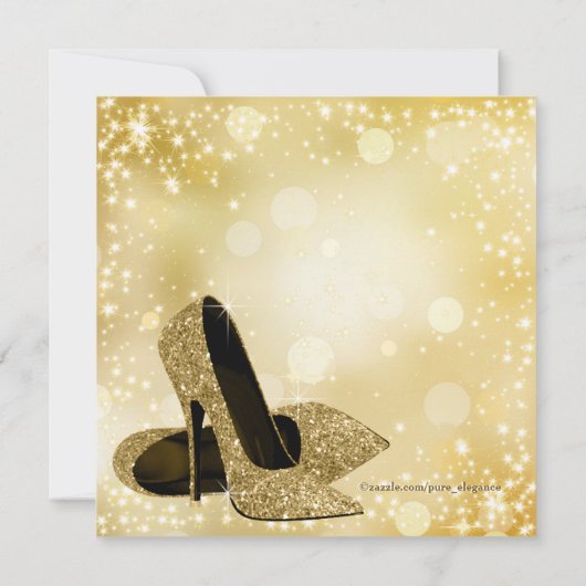 Vrouwen Ivoor en Goud Verjaardagsfeest Kaart (Achterkant)