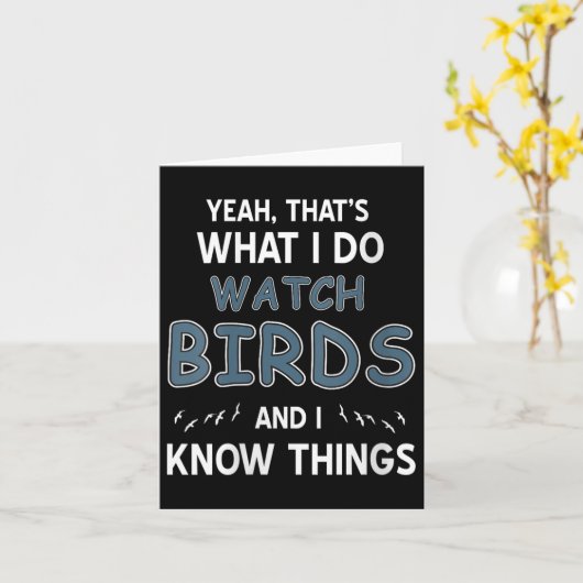 Vrouwen ja ik kijk naar vogels en ik weet dingen v kaart (Gele Bloem)