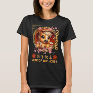 Vrouwen Jaar van het Paard 2026 Chinese Maan Nieuw T-shirt
