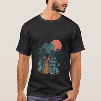 Vrouwen Jackrabbit Mountain Pine Tree Sky Birds zi T-shirt