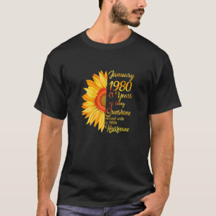 Vrouwen Januari Meisjes 1980 43e verjaardag 43 jaa T-shirt