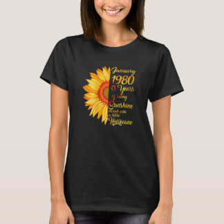 Vrouwen Januari Meisjes 1980 43e verjaardag 43 jaa T-shirt