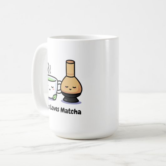 Vrouwen Japans Matcha Schattigee Cartoon Teacup Koffiemok (Voorkant links)