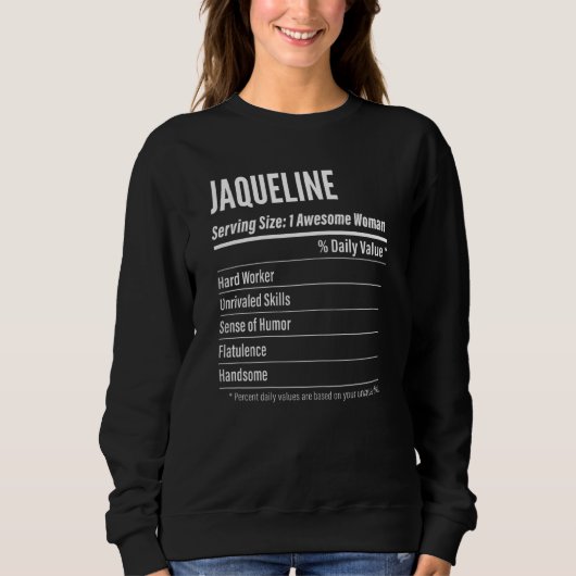 Vrouwen Jaqueline Voedingsfeiten Serving Maat C Trui (Voorkant)