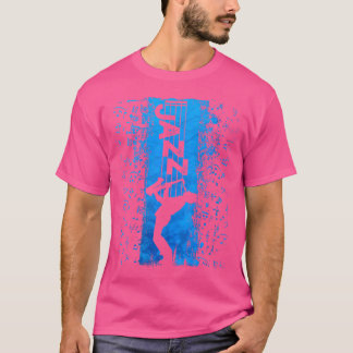 Vrouwen Jazz Musicus Saxofonist Jazz Music Blue S T-shirt