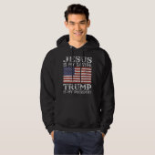 Vrouwen Jezus is mijn redder Trump mijn President  Hoodie (Voorkant volledig)