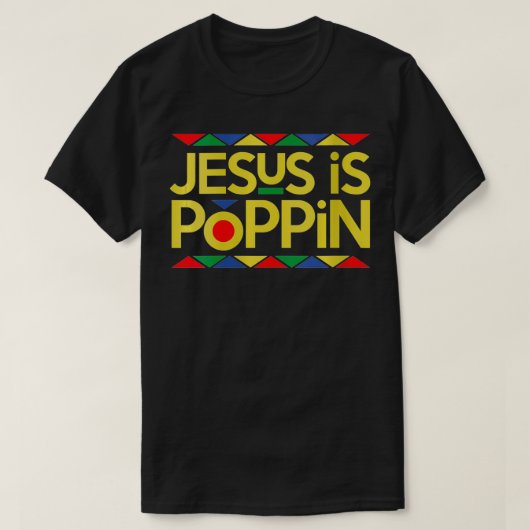 Vrouwen Jezus is Poppin VNeck T-shirt (Design voorkant)