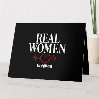 Vrouwen Juggling Hobby Graphic Thema Decor Vrouwen Kaart