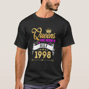 Vrouwen juli 1998 24 jaar oude 24e verjaardag koni t-shirt