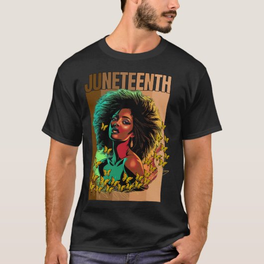 Vrouwen Juneteenth is mijn Onafhankelijkheidsdag B T-shirt (Voorkant)