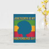 Vrouwen juneteenth is onafhankelijkheidsdag - 19 j kaart (Gele Bloem)
