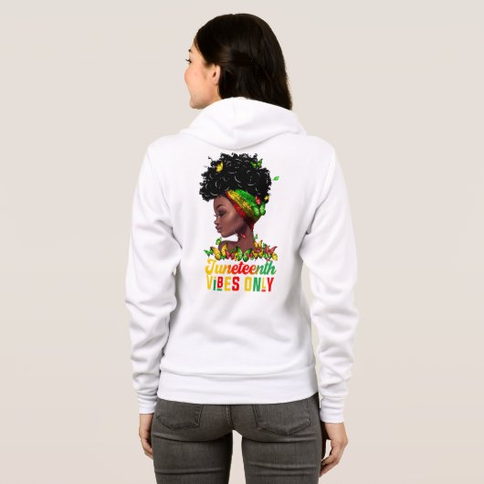 Vrouwen Juneteenth Vibes Hoodie (Achterkant volledig)