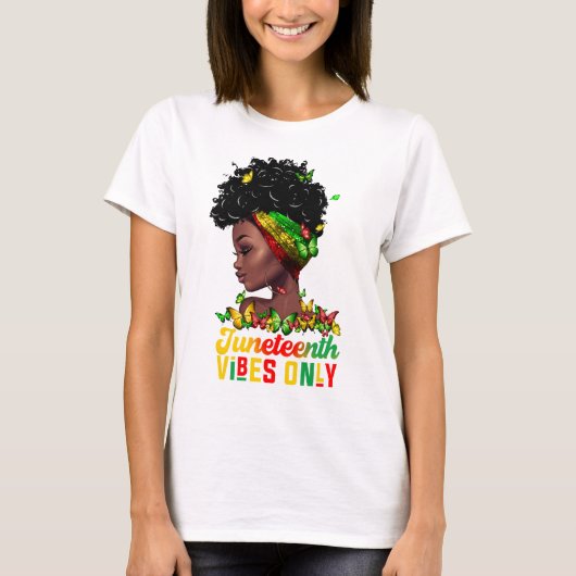 Vrouwen Juneteenth Vibes T-shirt (Voorkant)