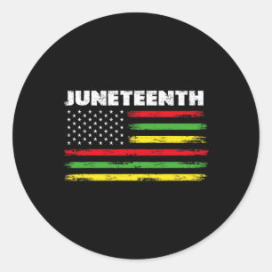 Vrouwen Juneteenth Vlag Afro-Amerikaans 1 Ronde Sticker