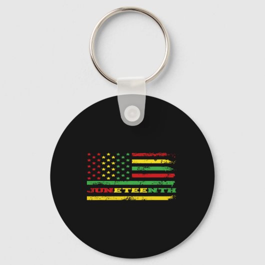 Vrouwen Juneteenth vlag Afro-Amerikaans Sleutelhanger (Voorkant)