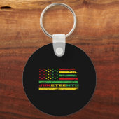 Vrouwen Juneteenth vlag Afro-Amerikaans Sleutelhanger (Voorkant)