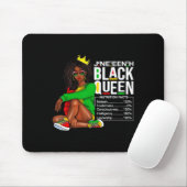 Vrouwen Juneteenth Zwarte Koningin Voedingsfeiten  Muismat (Met muis)