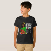 Vrouwen Juneteenth Zwarte Koningin Voedingsfeiten  T-shirt (Voorkant volledig)