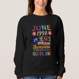 Vrouwen juni 1998 24 jaar Geweldige bloemen Trui