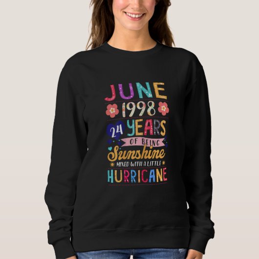 Vrouwen juni 1998 24 jaar Geweldige bloemen Trui (Voorkant)