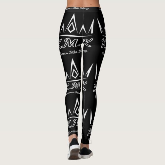 Vrouwen K.M.K. Zwarte Leggings (Achterkant)